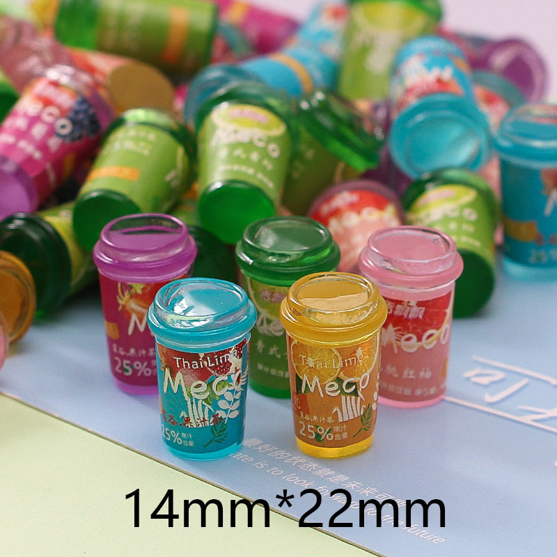 20pcs / Compilations Three-dimensional HEYTEA Portable Cup DIY Small Toy Car Micro Convenience Store