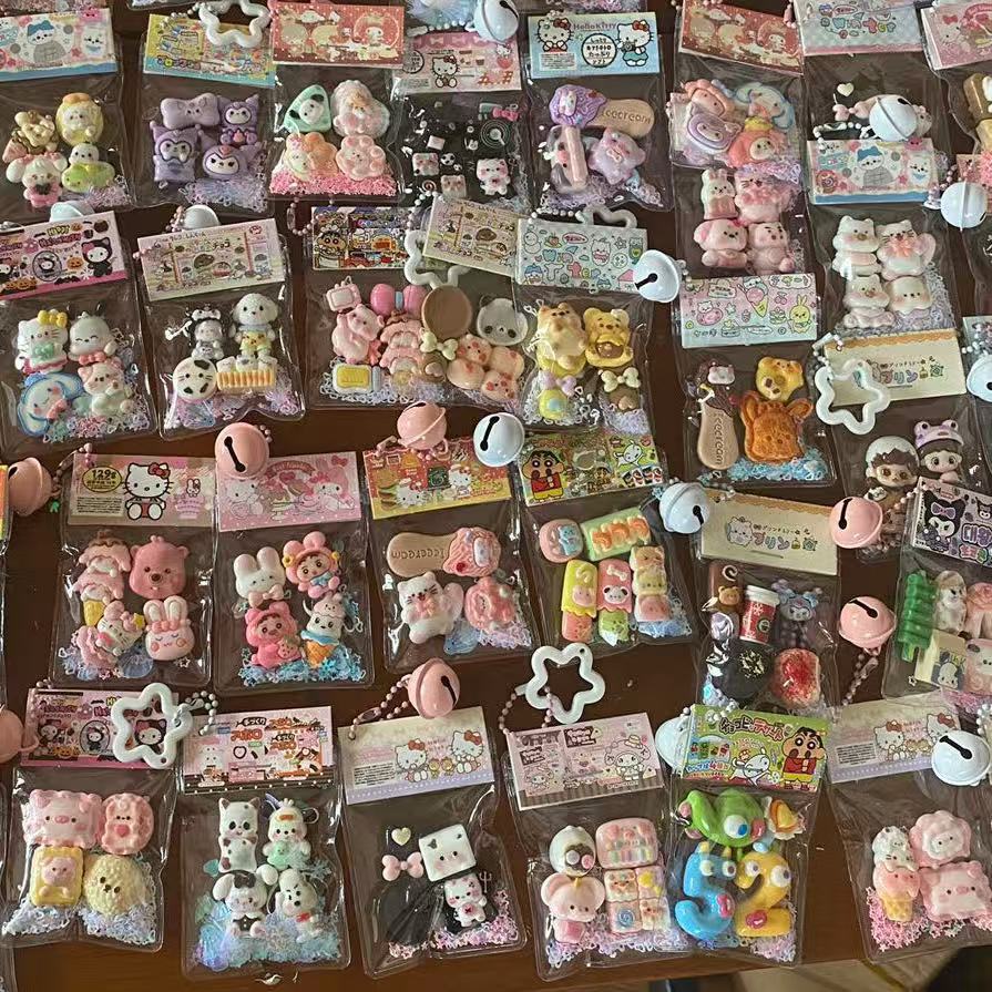 Creative bread food game pendant decompression cute mobile phone chain keychain