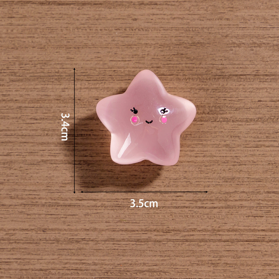 15pcs /3.5cm Luminous Cartoon Stars Moon Clouds DIY Jewelry Resin Accessories