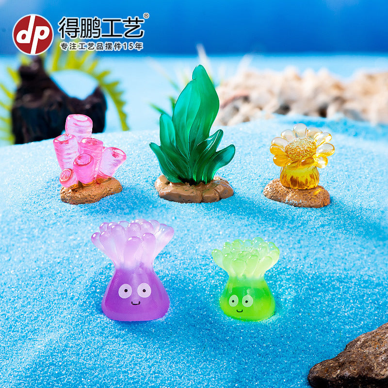 20pcs Luminous marine animal resin handicrafts aquarium fish tank small ornaments