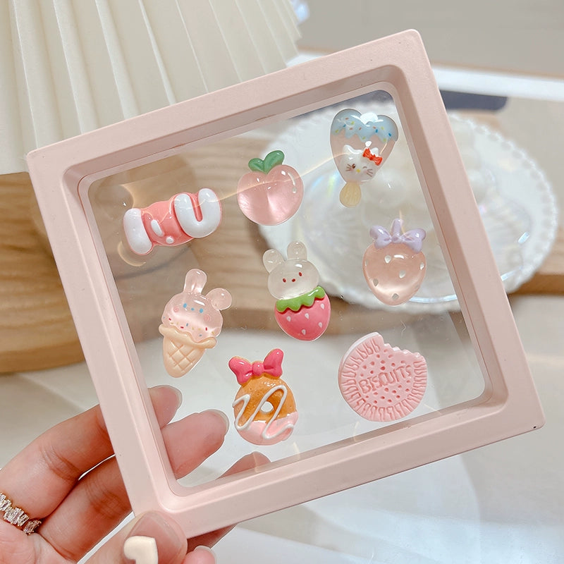 3D Three-dimensional Cartoon Car Interior Decoration, The Back Contains A Non-marking Sticker