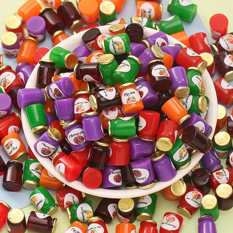 20pcs / Compilations Three-dimensional Jam Food and Play Convenience Store DIY Micro Ornament Keychain