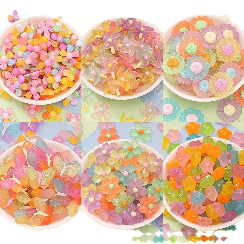 20pcs Luminous transparent sunflower resin DIY