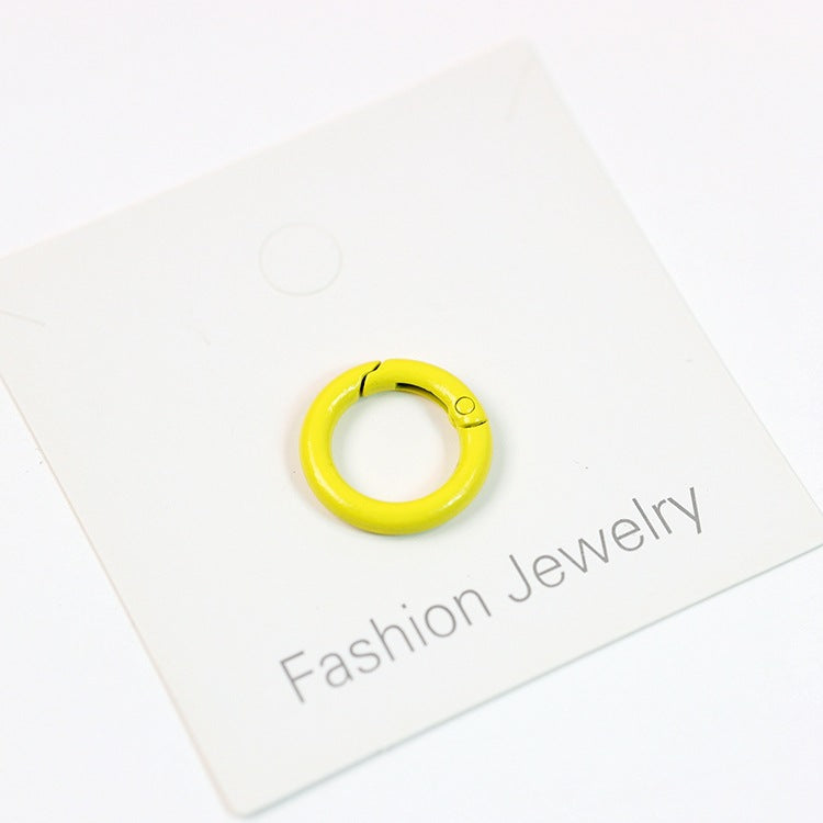 5PCS DIY jewelry accessories 25mm metal paint color card ring spring opening ring