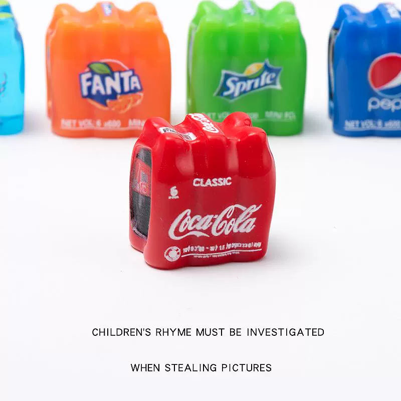 Miniature Mini Simulation Food Play Whole Box Coke Sprite Fanta Pepsi Play House Toys Tabletop Ornament Food Play