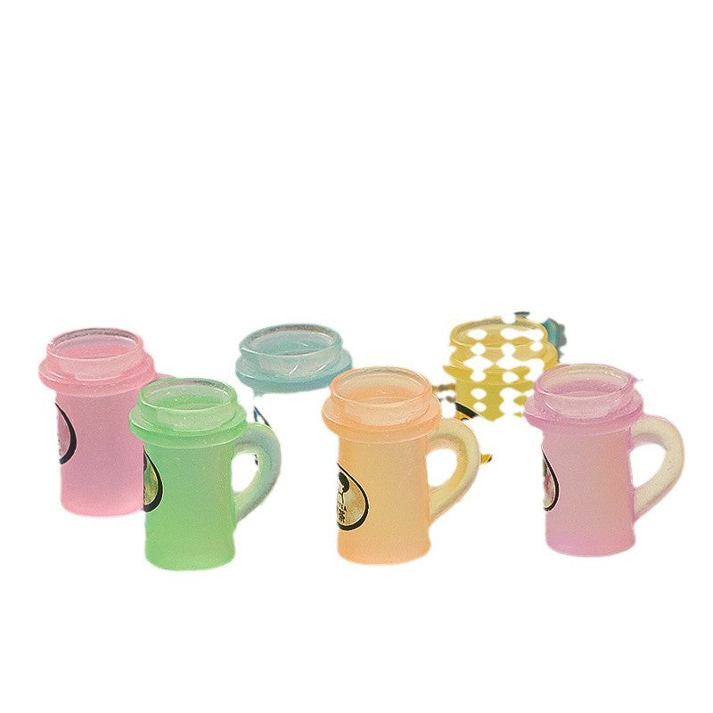 20pcs / Compilations Three-dimensional HEYTEA Portable Cup DIY Small Toy Car Micro Convenience Store