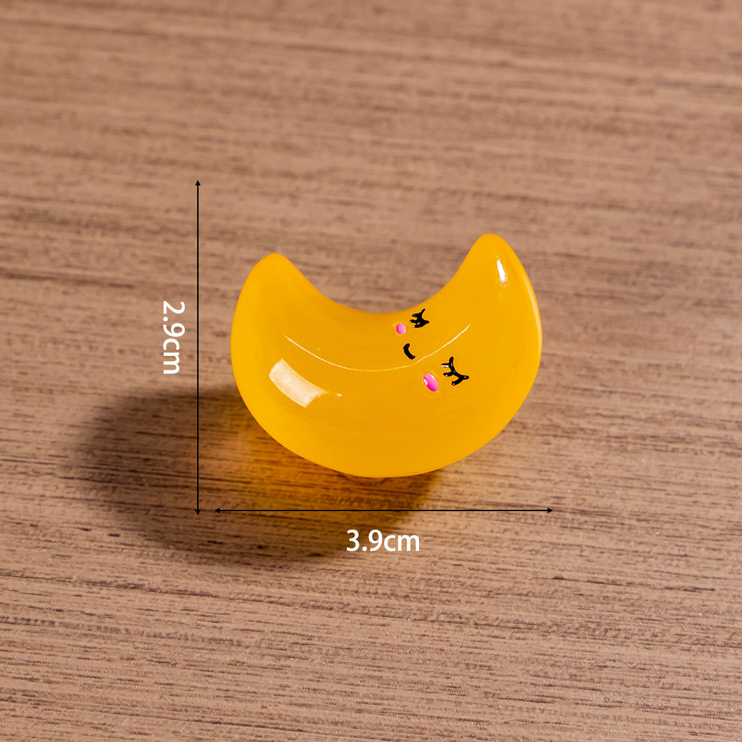 15pcs /3.5cm Luminous Cartoon Stars Moon Clouds DIY Jewelry Resin Accessories