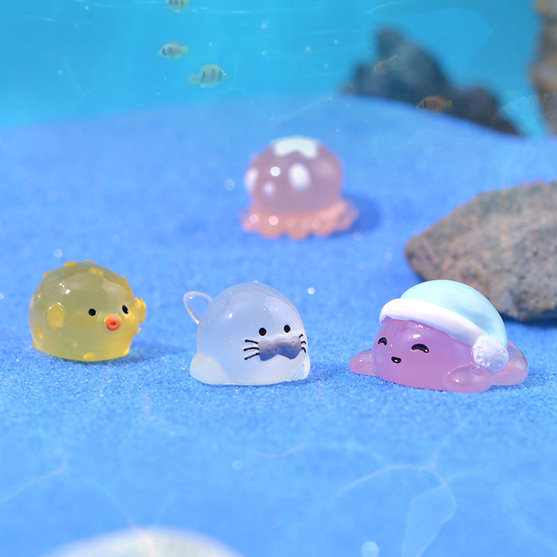 12Pcs Cartoon Marine Animal Series