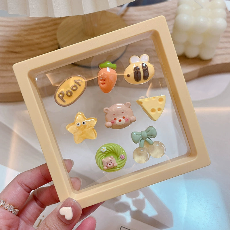 3D Three-dimensional Cartoon Car Interior Decoration, The Back Contains A Non-marking Sticker