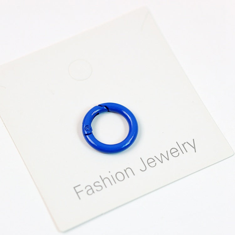 5PCS DIY jewelry accessories 25mm metal paint color card ring spring opening ring