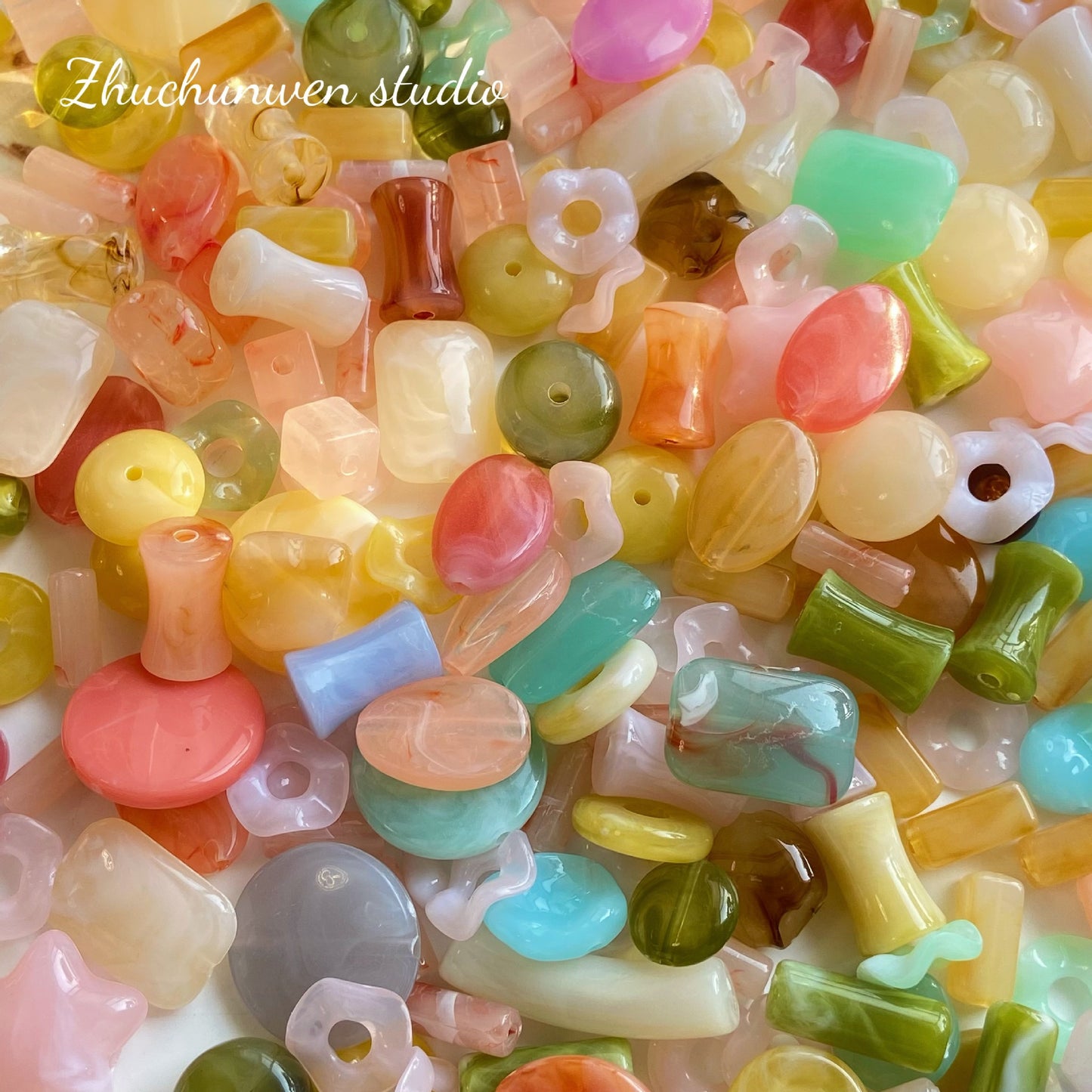 100g Acrylic Mixed Maillard Blind Box Smudge Beaded DIY Handmade Bracelet Material Accessories