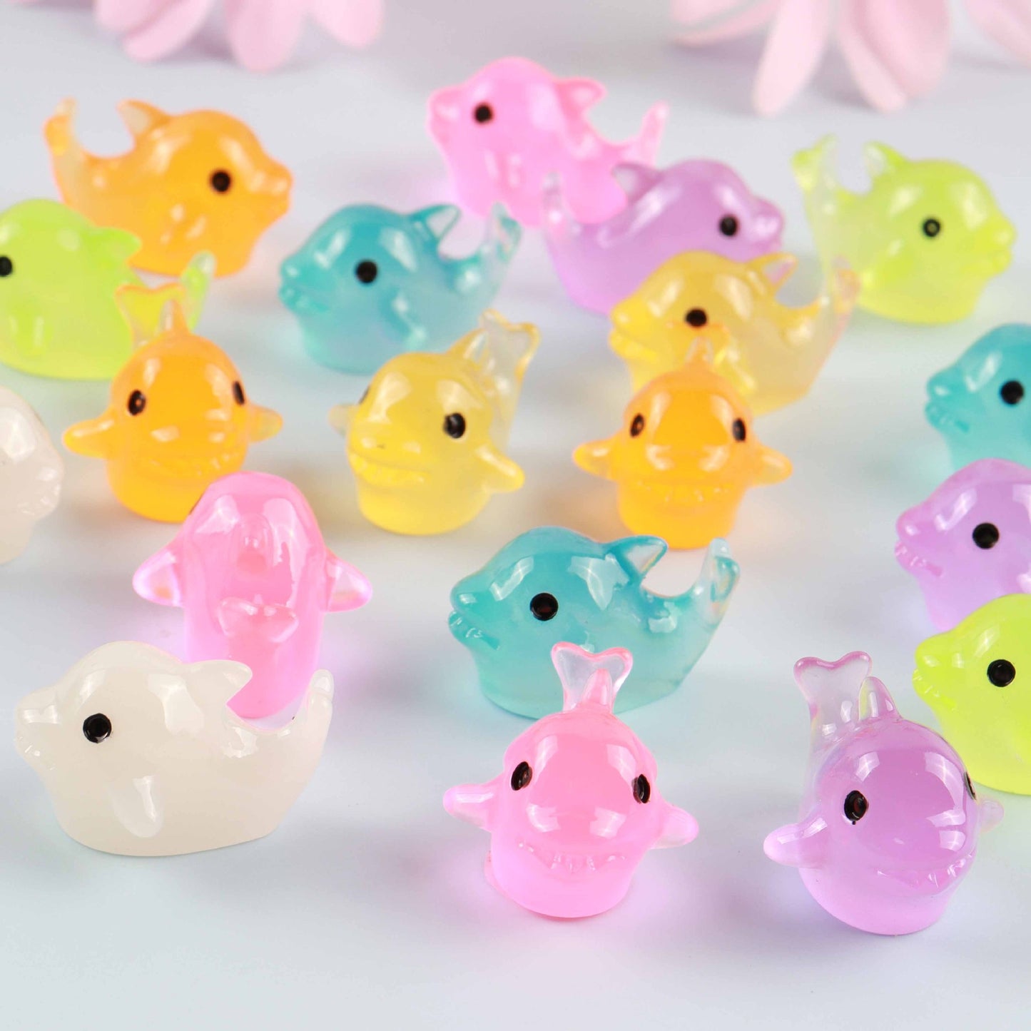 Luminous Fat Head Little Dolphin Little Whale Car Ornament
