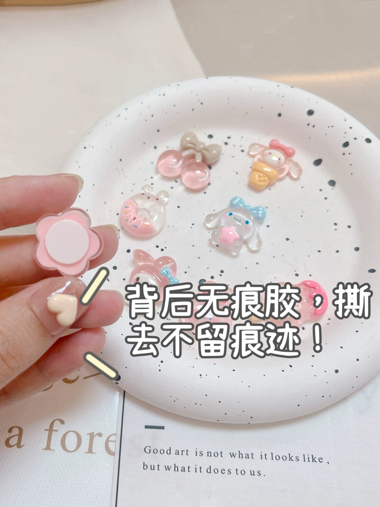 3D Three-dimensional Cartoon Car Interior Decoration, The Back Contains A Non-marking Sticker