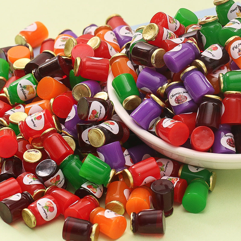 20pcs / Compilations Three-dimensional Jam Food and Play Convenience Store DIY Micro Ornament Keychain