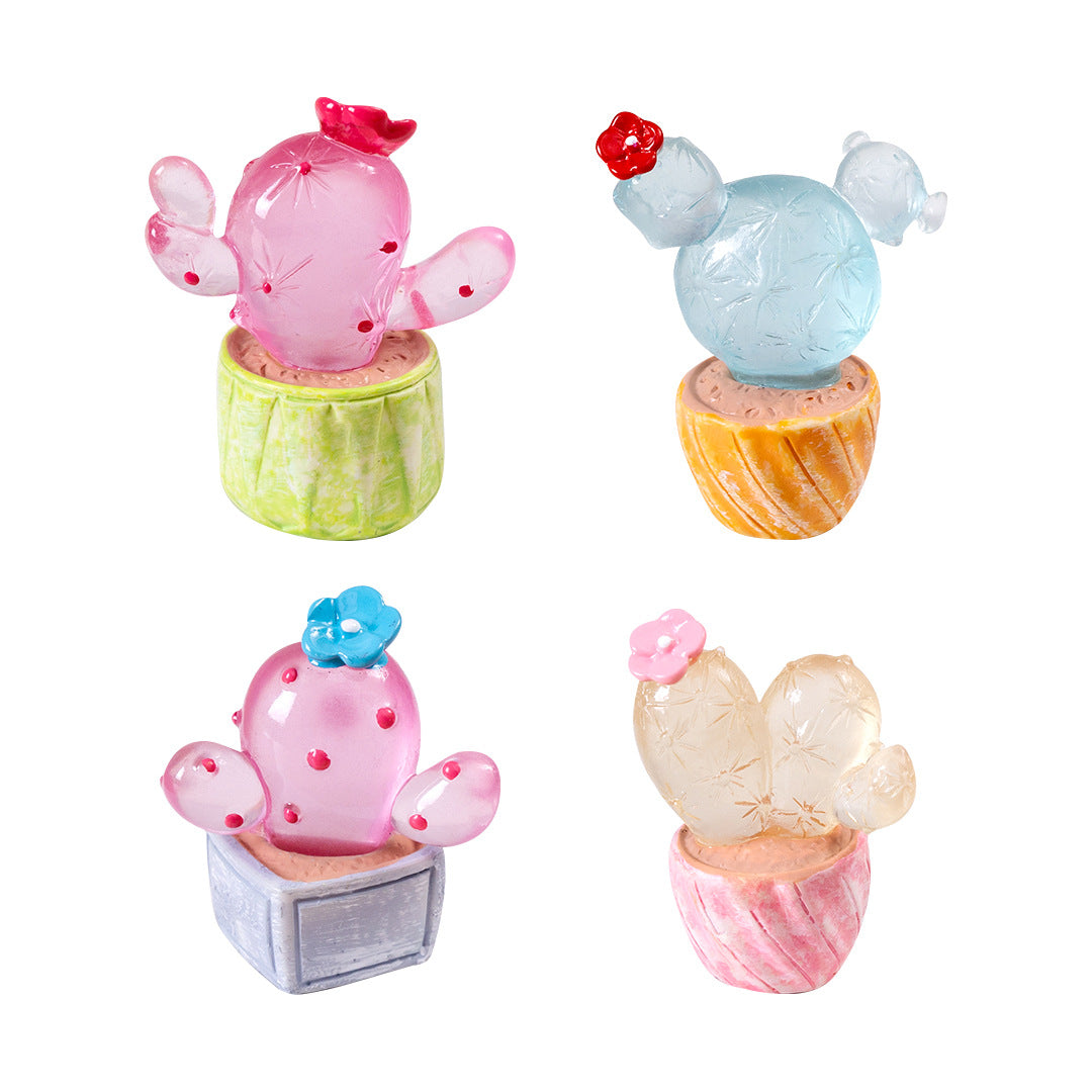 Fluorescent Simulation Cactus Gardening Baby House Decoration Accessories Desktop Mini Ornament