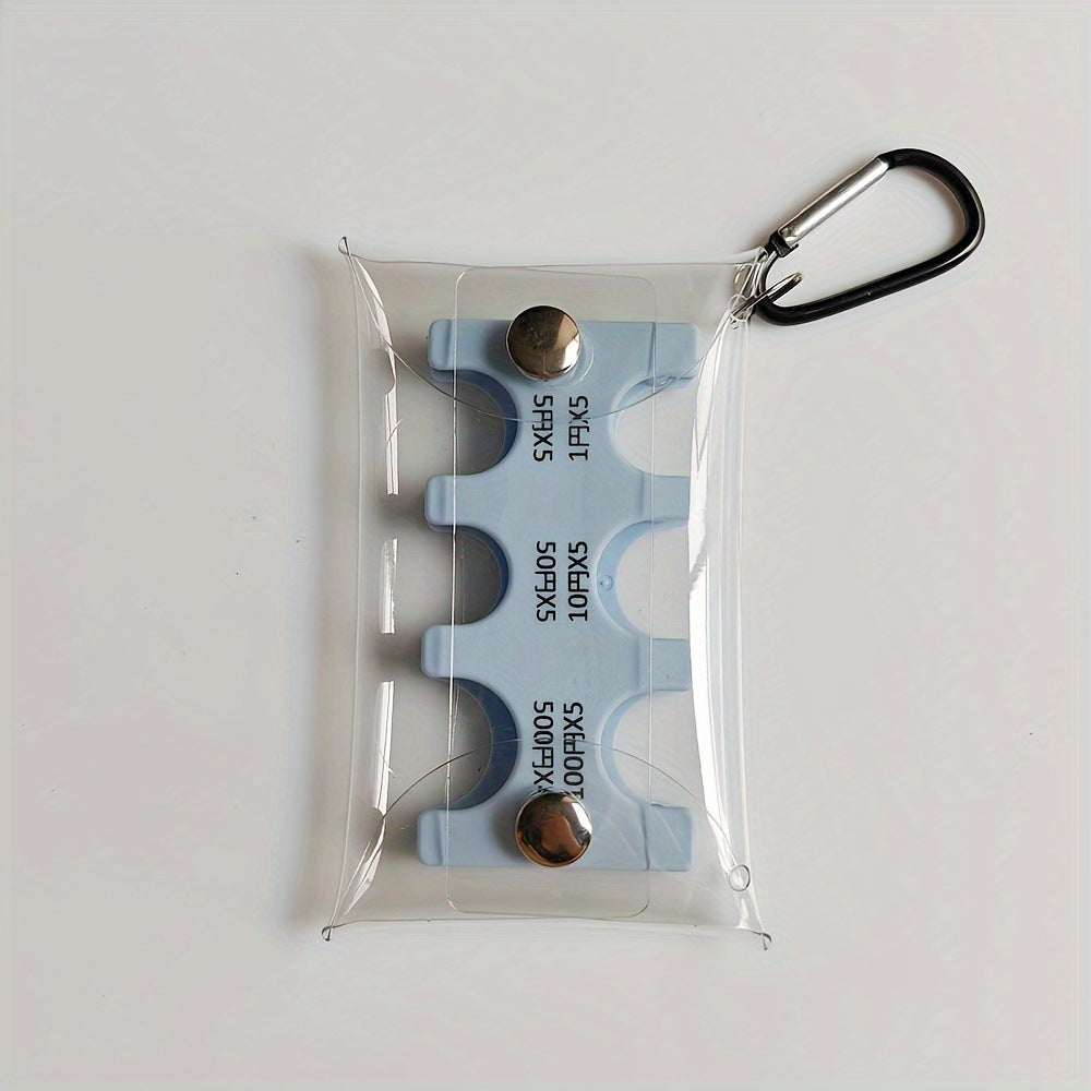 Coin Clip Change Storage Bag Portable Small Wallet Anti-Lost Clip Japanese Coin Classification Travel Transparent Card Bag