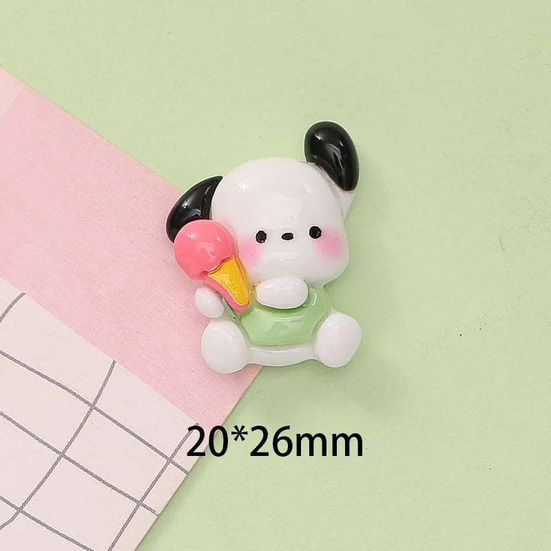 10 Pcs New Kawaii Cartoon Cute Moon Dog Series Resin Scrapbook Diy Jewelry Party Children Gift Hairpin Accessories A24