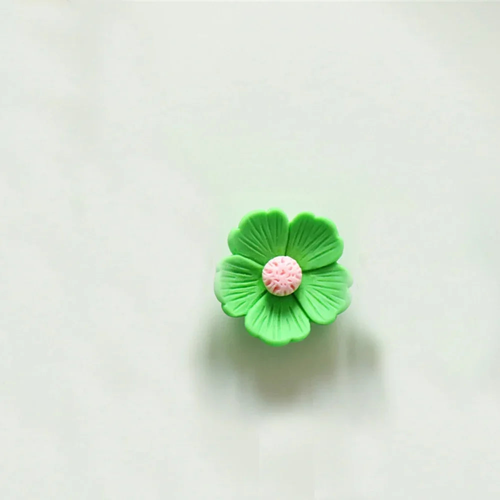 10PCS 21mm-34mm Five Petal Flower Resin Flat Back Cabochons For Hairpin Scrapbooking DIY Jewelry Craft Decoration Accessories