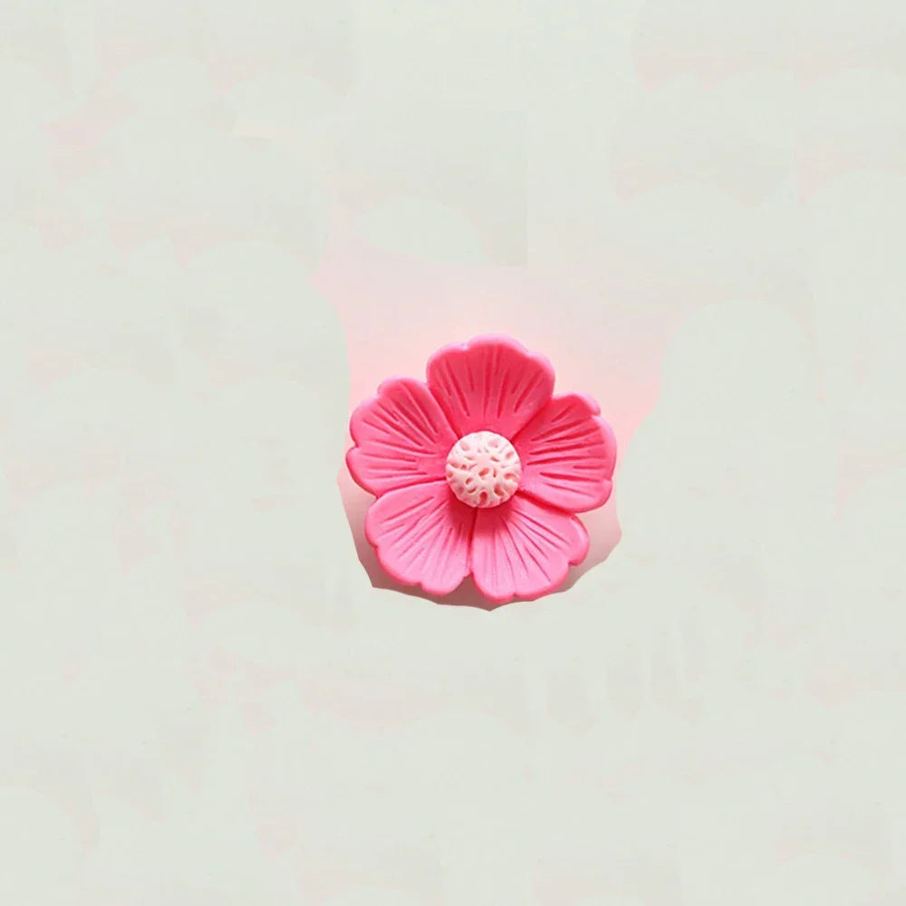 10PCS 21mm-34mm Five Petal Flower Resin Flat Back Cabochons For Hairpin Scrapbooking DIY Jewelry Craft Decoration Accessories