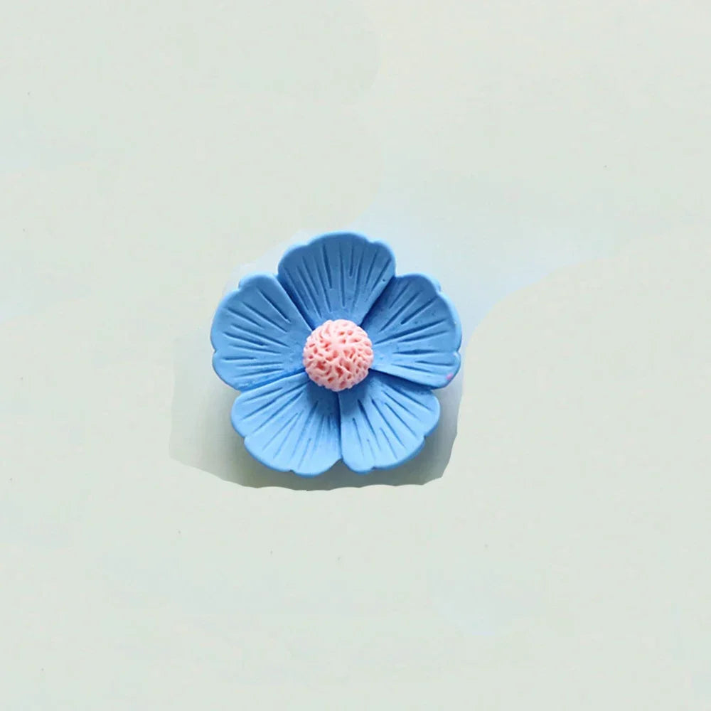 10PCS 21mm-34mm Five Petal Flower Resin Flat Back Cabochons For Hairpin Scrapbooking DIY Jewelry Craft Decoration Accessories