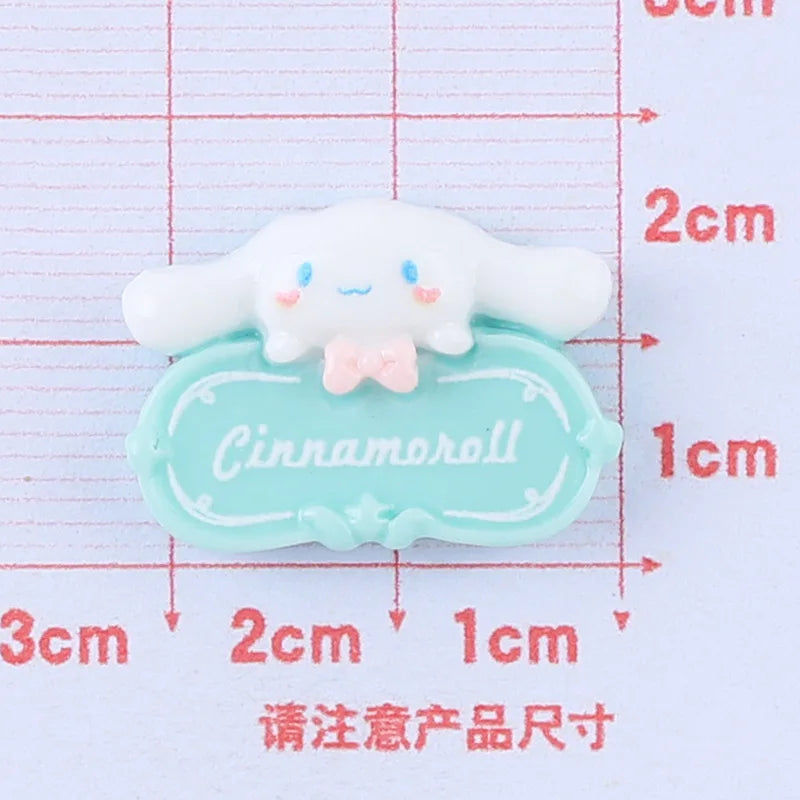 10 Pcs New Mini Kawaii Cartoon Big Eared Dog, Peach Heart Series Resin Scrapbook Diy Miniature Ornament Accessories A27