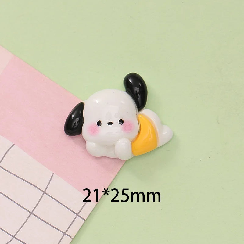 10 Pcs New Kawaii Cartoon Cute Moon Dog Series Resin Scrapbook Diy Jewelry Party Children Gift Hairpin Accessories A24