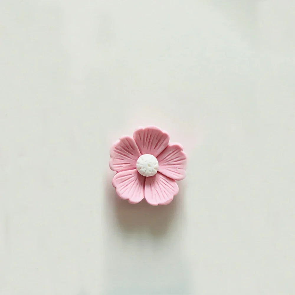 10PCS 21mm-34mm Five Petal Flower Resin Flat Back Cabochons For Hairpin Scrapbooking DIY Jewelry Craft Decoration Accessories