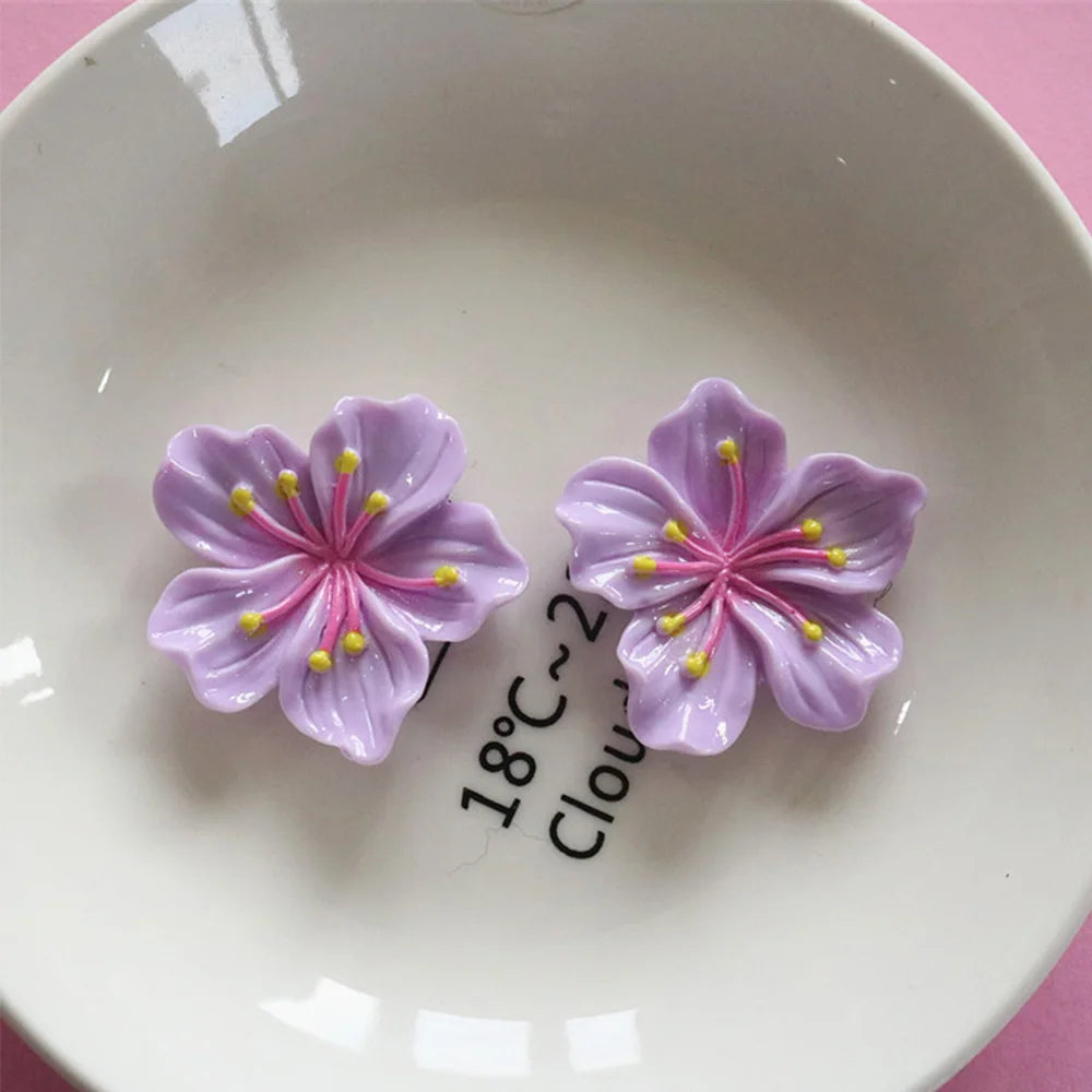 10PCS Shiny Peach Blossom Series Resin Flat Back Cabochons For Hairpin Scrapbooking DIY Jewelry Craft Decoration Accessories
