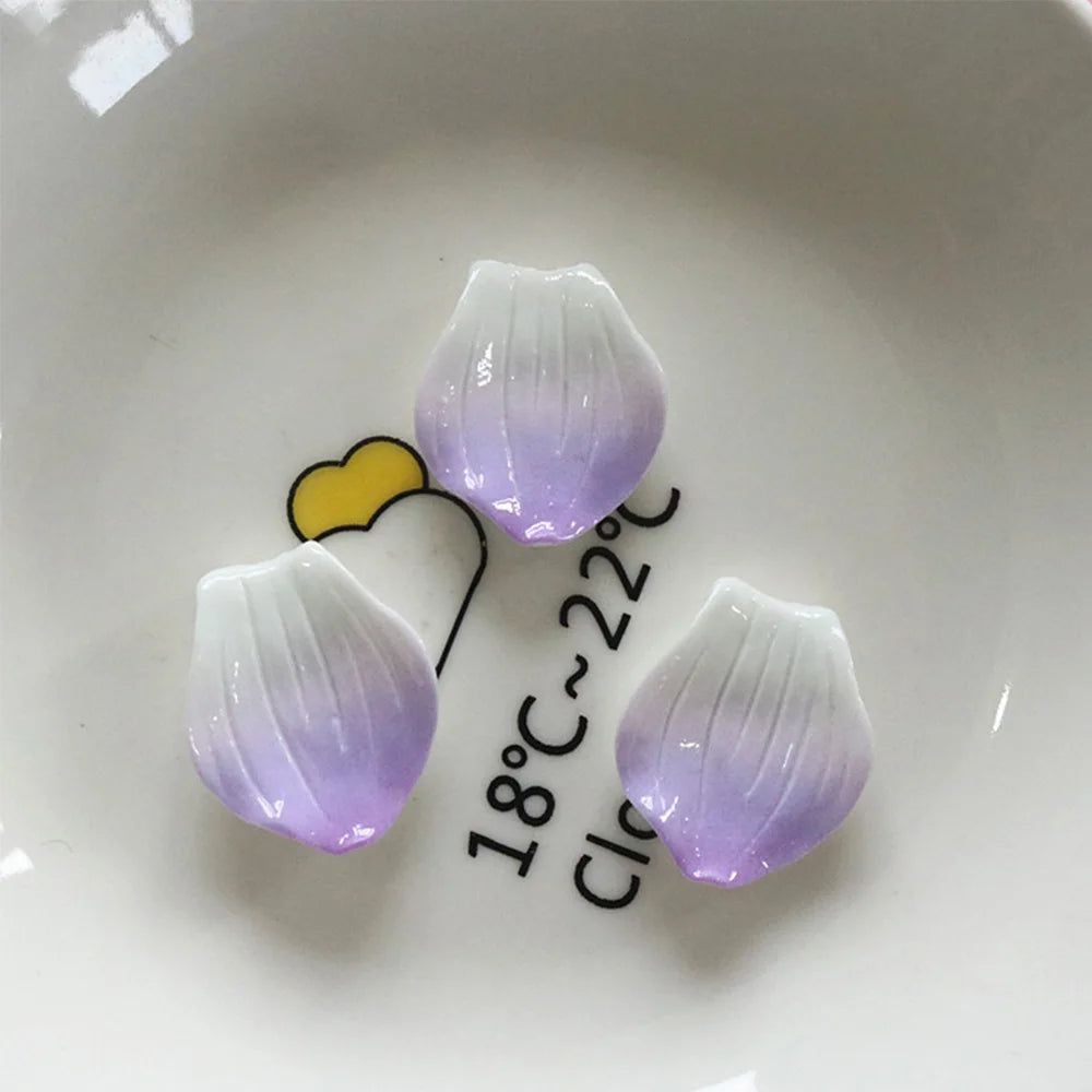 10PCS Shiny Peach Blossom Series Resin Flat Back Cabochons For Hairpin Scrapbooking DIY Jewelry Craft Decoration Accessories
