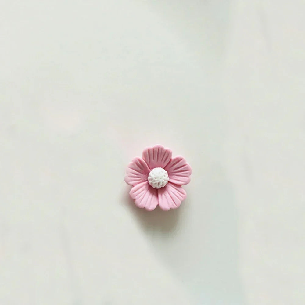 10PCS 21mm-34mm Five Petal Flower Resin Flat Back Cabochons For Hairpin Scrapbooking DIY Jewelry Craft Decoration Accessories