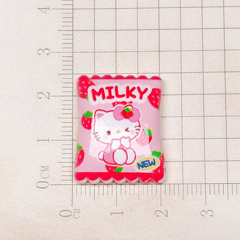 10 Pcs Cartoon Resin Cute Cartoon Animal Candy Style Hairpin Pendant Scrapbook Craft Diy Miniature Ornament Accessories A1