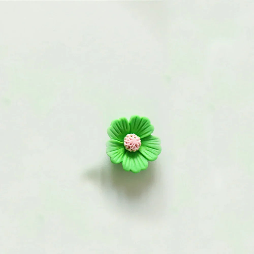 10PCS 21mm-34mm Five Petal Flower Resin Flat Back Cabochons For Hairpin Scrapbooking DIY Jewelry Craft Decoration Accessories