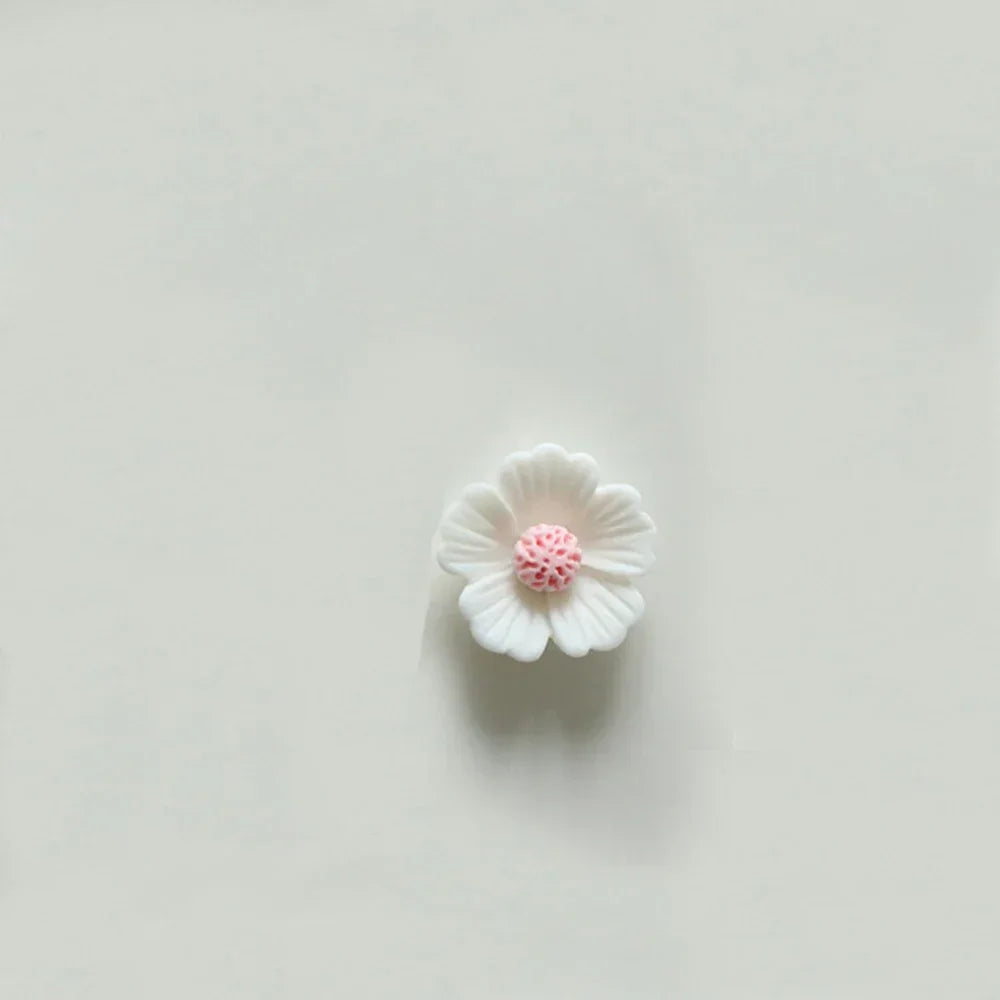 10PCS 21mm-34mm Five Petal Flower Resin Flat Back Cabochons For Hairpin Scrapbooking DIY Jewelry Craft Decoration Accessories