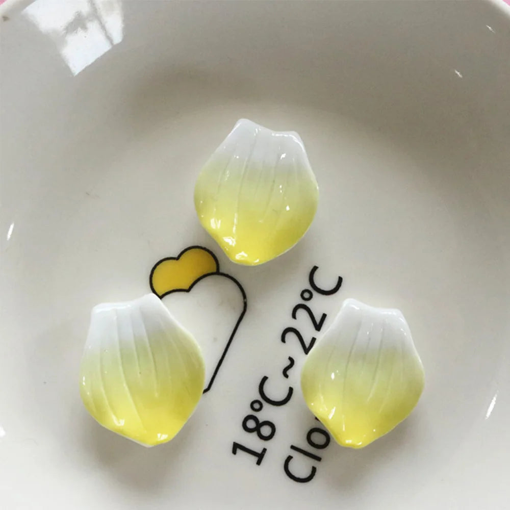 10PCS Shiny Peach Blossom Series Resin Flat Back Cabochons For Hairpin Scrapbooking DIY Jewelry Craft Decoration Accessories