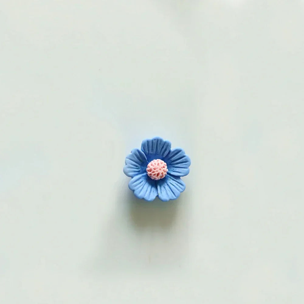 10PCS 21mm-34mm Five Petal Flower Resin Flat Back Cabochons For Hairpin Scrapbooking DIY Jewelry Craft Decoration Accessories