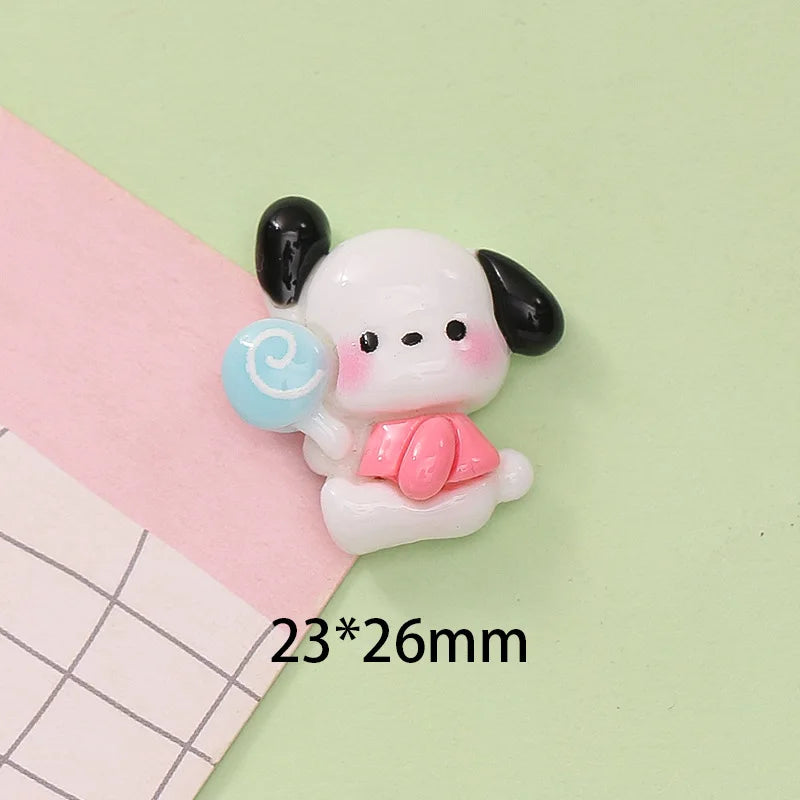 10 Pcs New Kawaii Cartoon Cute Moon Dog Series Resin Scrapbook Diy Jewelry Party Children Gift Hairpin Accessories A24