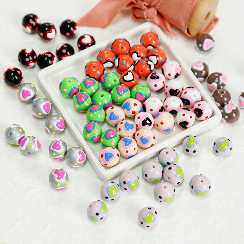 Hand-Painted Love Bead