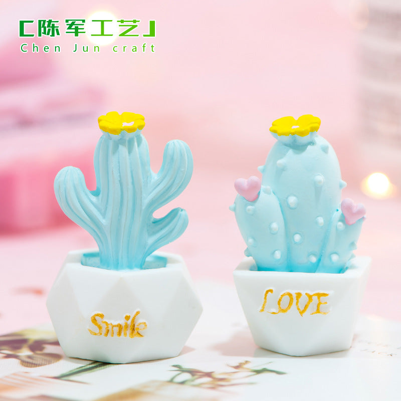 Micro Landscape Creative Succulent Cactus Ornament Accessories Car Office Desktop Mini Ornament