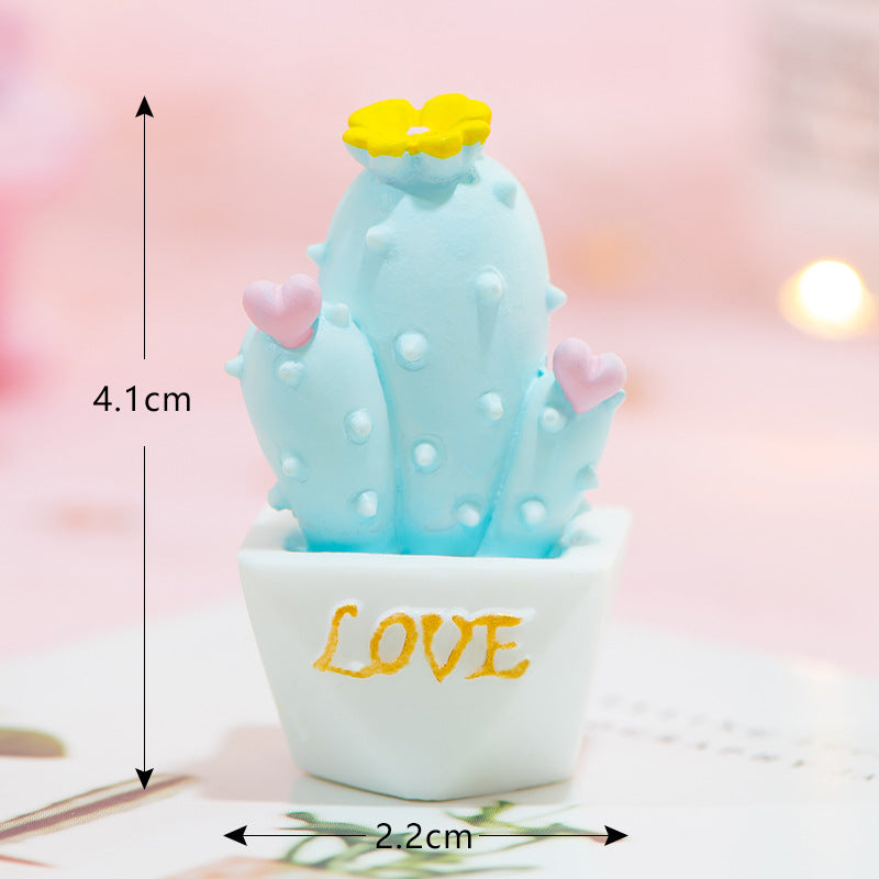 Micro Landscape Creative Succulent Cactus Ornament Accessories Car Office Desktop Mini Ornament