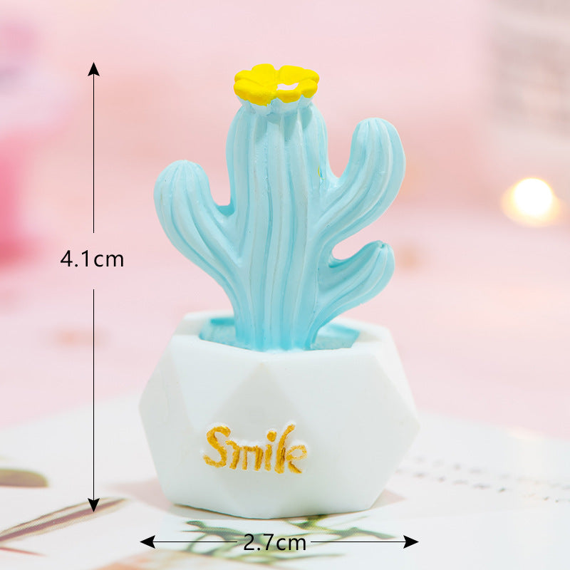 Micro Landscape Creative Succulent Cactus Ornament Accessories Car Office Desktop Mini Ornament