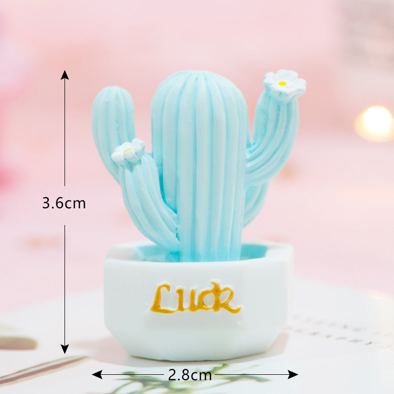 Micro Landscape Creative Succulent Cactus Ornament Accessories Car Office Desktop Mini Ornament