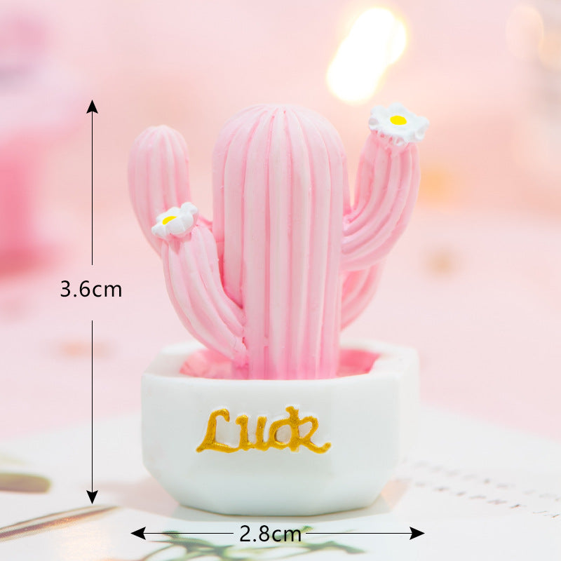 Micro Landscape Creative Succulent Cactus Ornament Accessories Car Office Desktop Mini Ornament