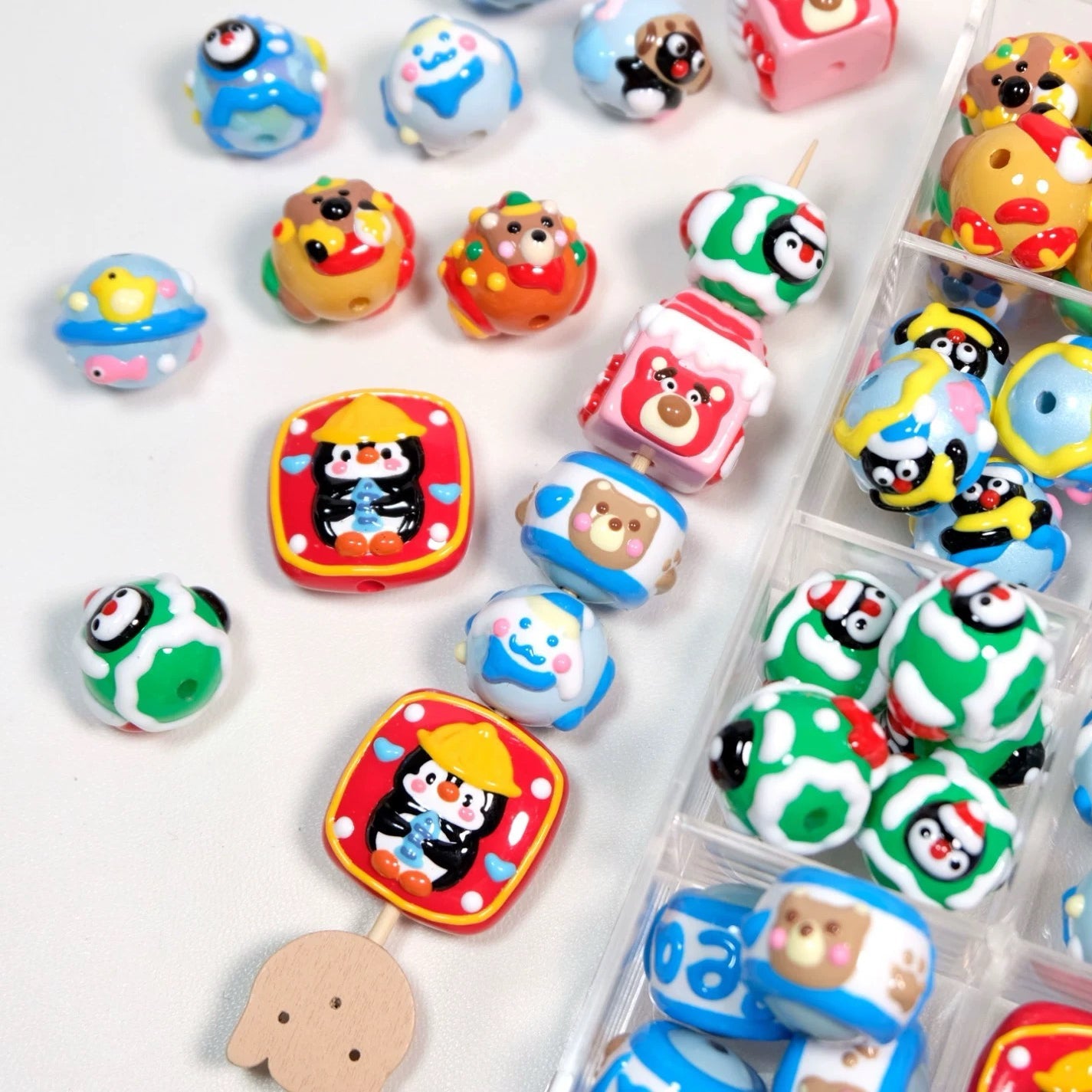 Cute Cartoon Hand-Painted Beads