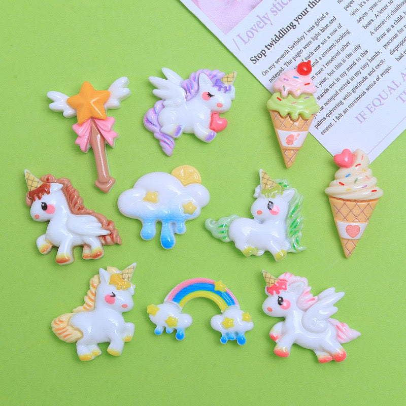 Unicorn Cartoon Charm