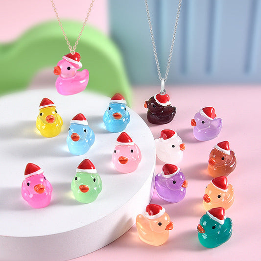 Christmas Glow-In-The-Dark Duck Charm