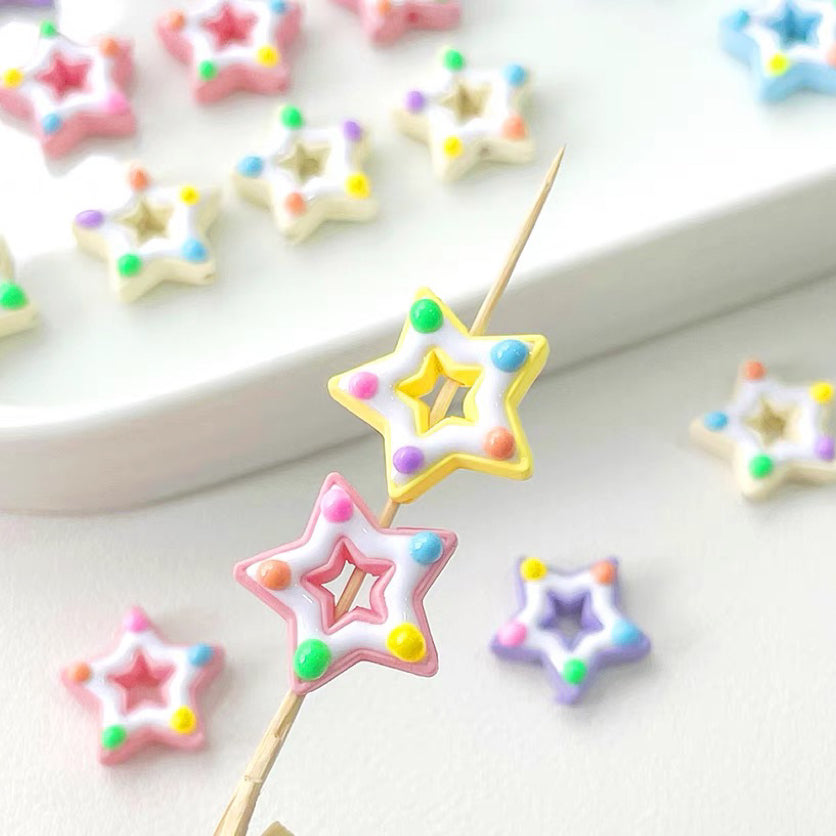 Hand-Painted Star Beads