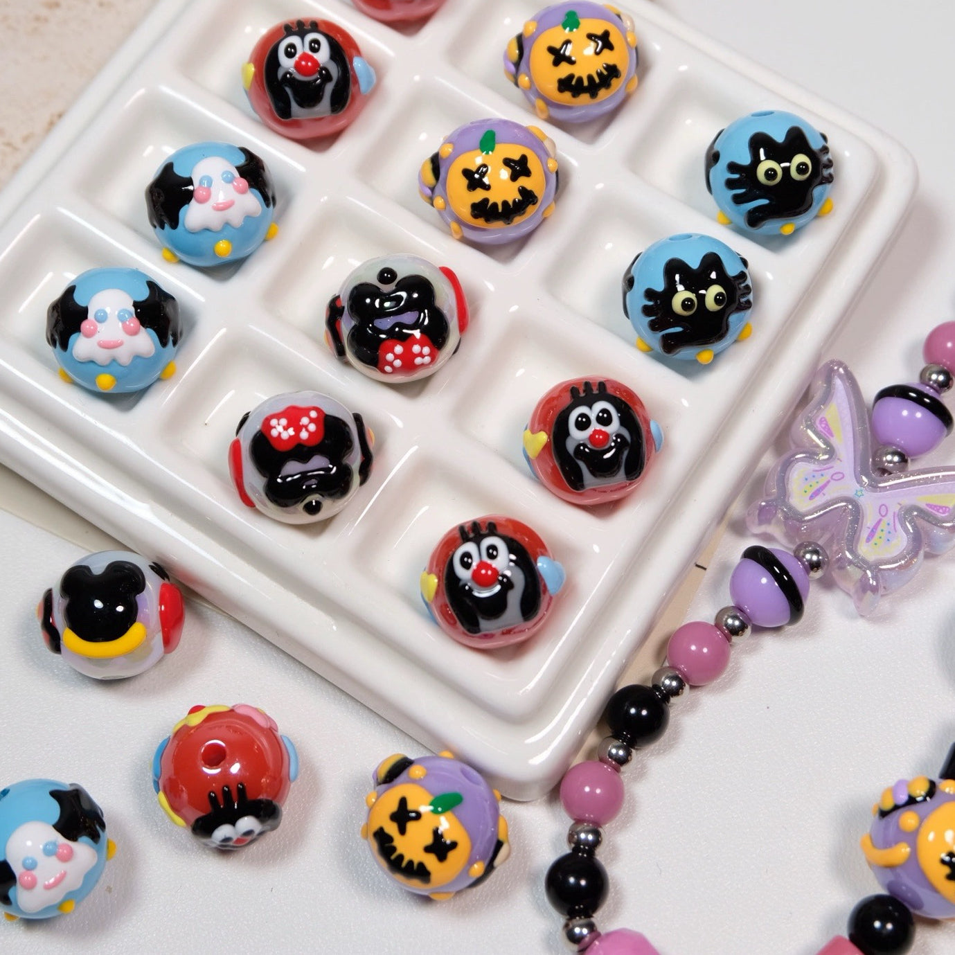 Cartoon Hand-Painted Bead