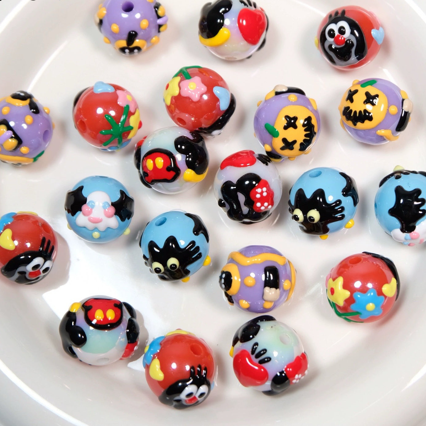 Cartoon Hand-Painted Bead