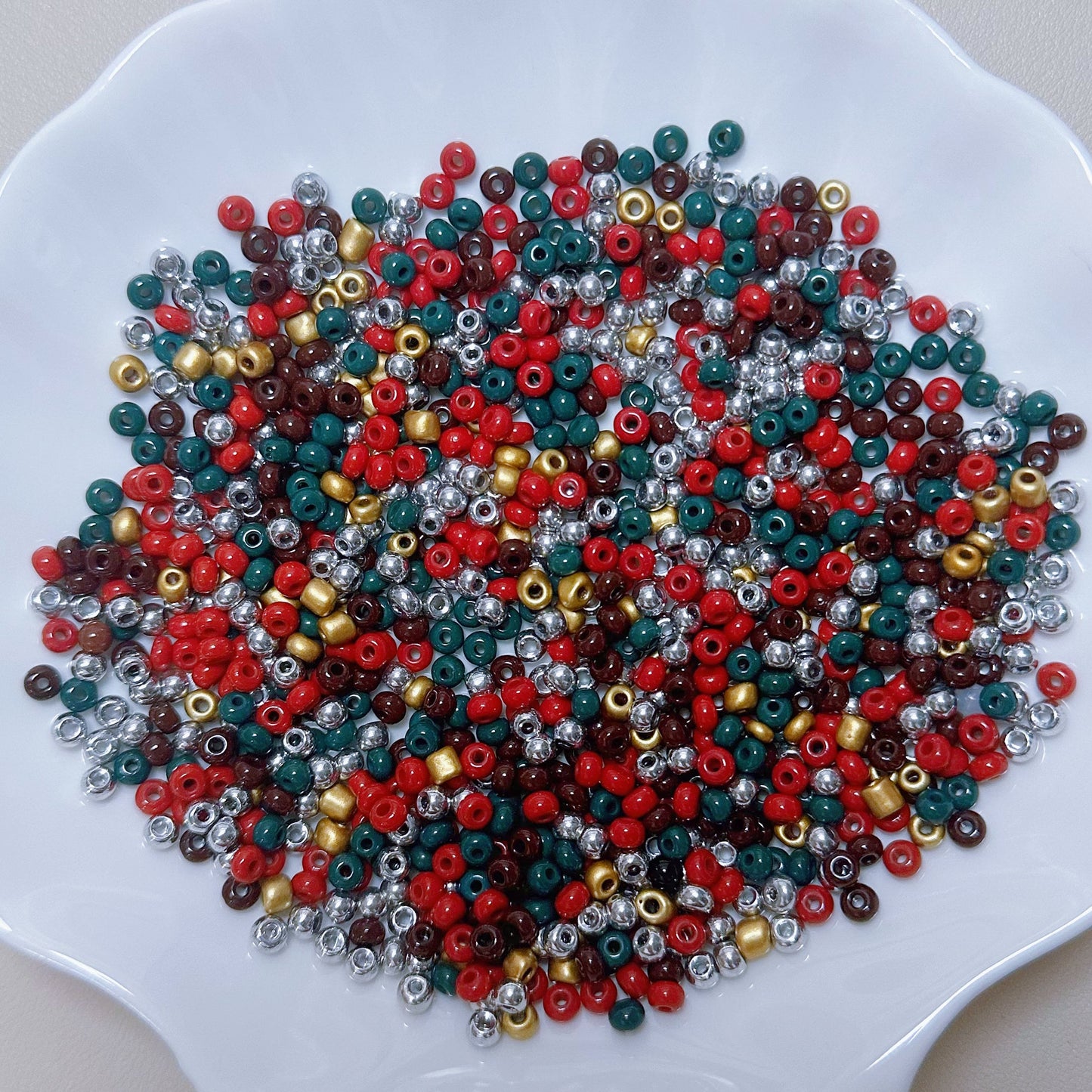 Christmas color beaded