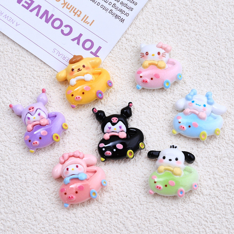 Sanrio Driving Piggy Car Charms